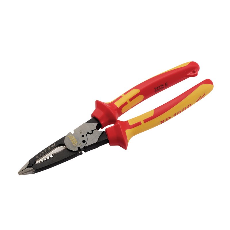 Draper XP1000 VDE Multi-Purpose Pliers, 200mm, Tethered DRA-99059