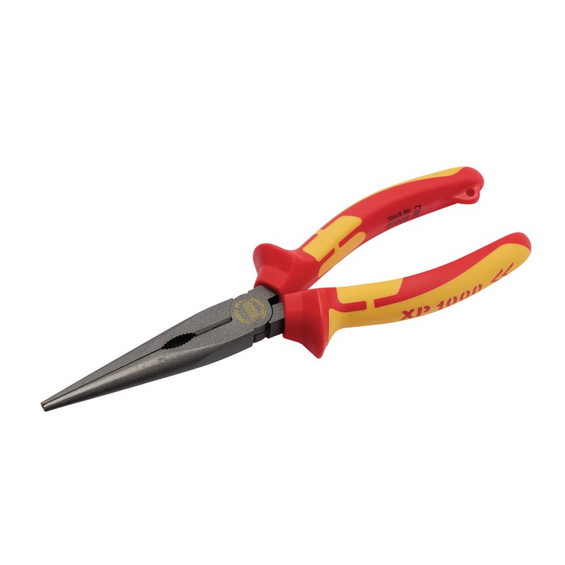 Draper XP1000 VDE Long Nose Pliers, 200mm, Tethered DRA-99068