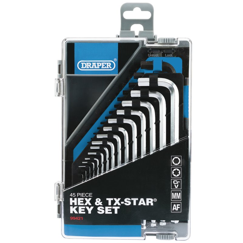Draper Hex & TX-Star ® ; Key Set and Case (45 Piece) DRA-99421