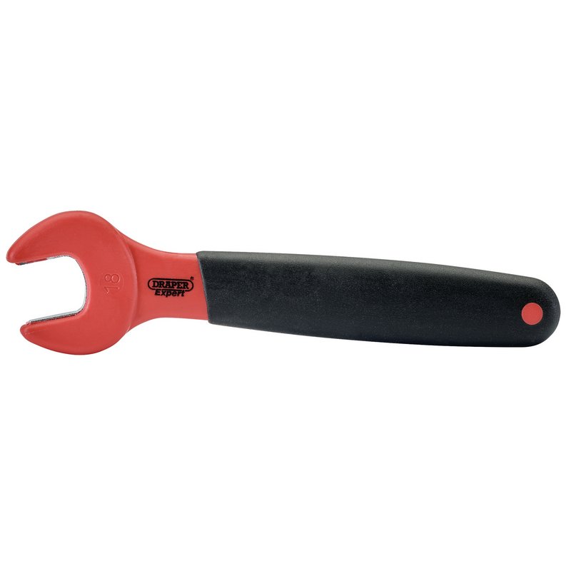 Draper VDE Approved Fully Insulated Open End Spanner, 18mm DRA-99476
