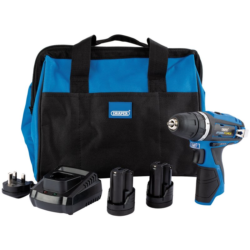 Draper Storm Force® ; 10.8V Power Interchange Rotary Kit (+2x 1.5Ah Batteries, Charger and Bag) DRA-99718