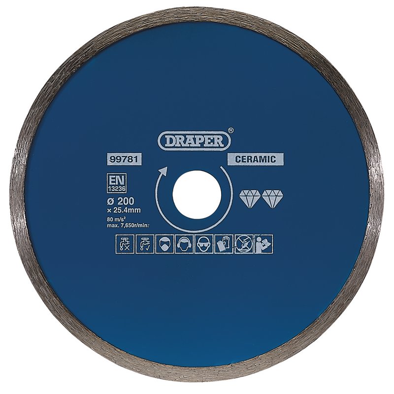 Draper Continuous Diamond Blade, 200mm DRA-99781