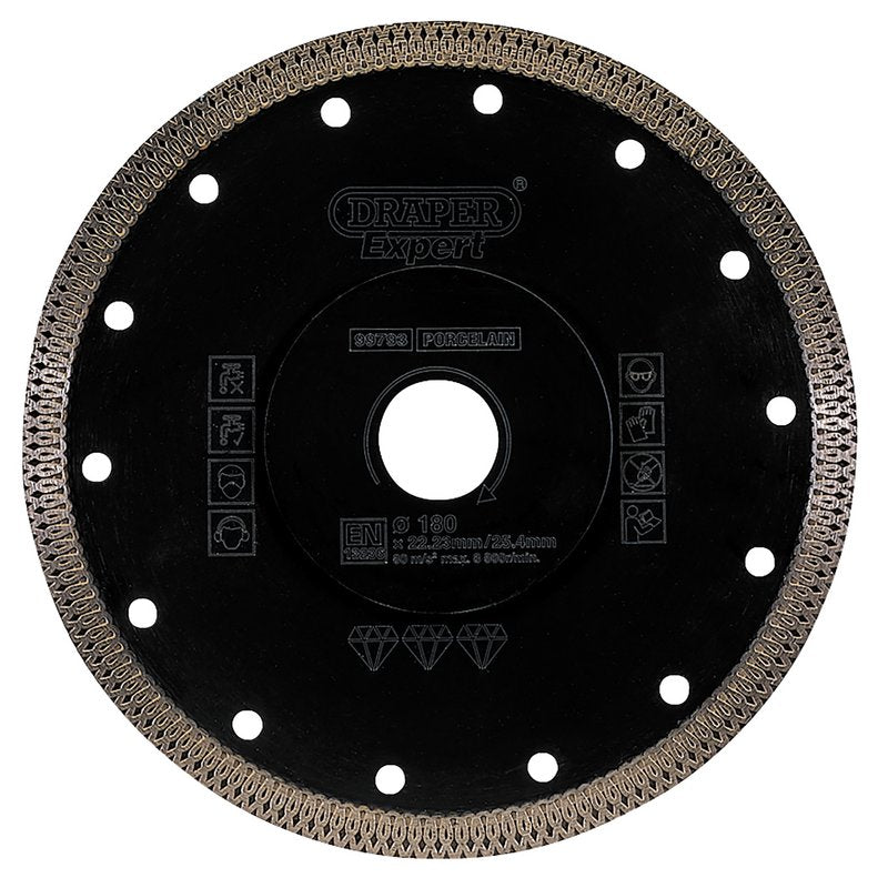 Draper Turbo-X Porcelain Diamond Blade, 180mm DRA-99793