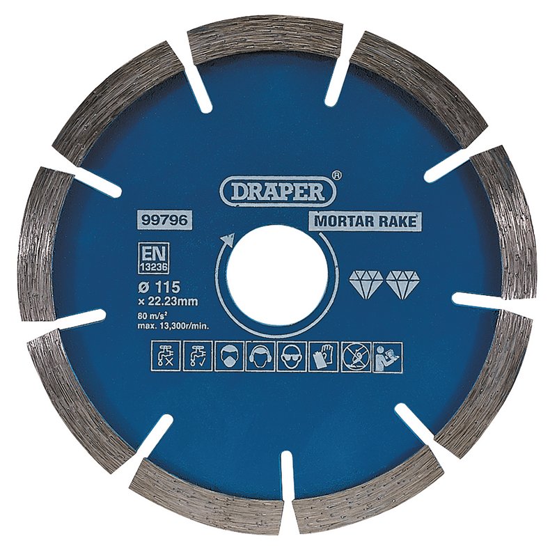 Draper Mortar Raking Diamond Blade, 115mm DRA-99796