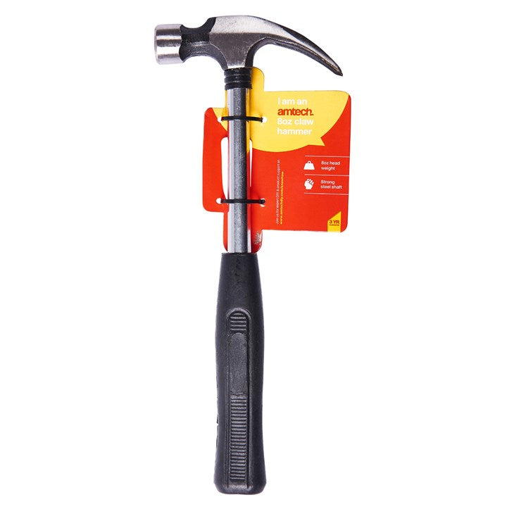 Amtech 8oz (225g) Claw hammer with steel shaft A0120