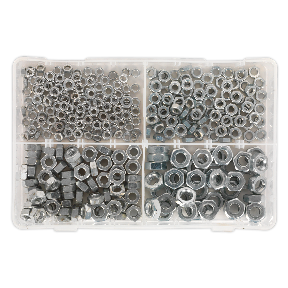 Sealey 370pc Steel Nut Assortment DIN 934 - M5-M10 AB028SN