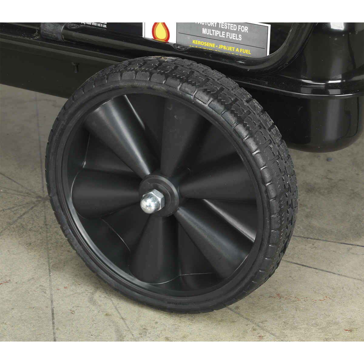 Sealey 215,000Btu/hr Space Warmer® Paraffin/Kerosene/Diesel Heater with Wheels AB2158