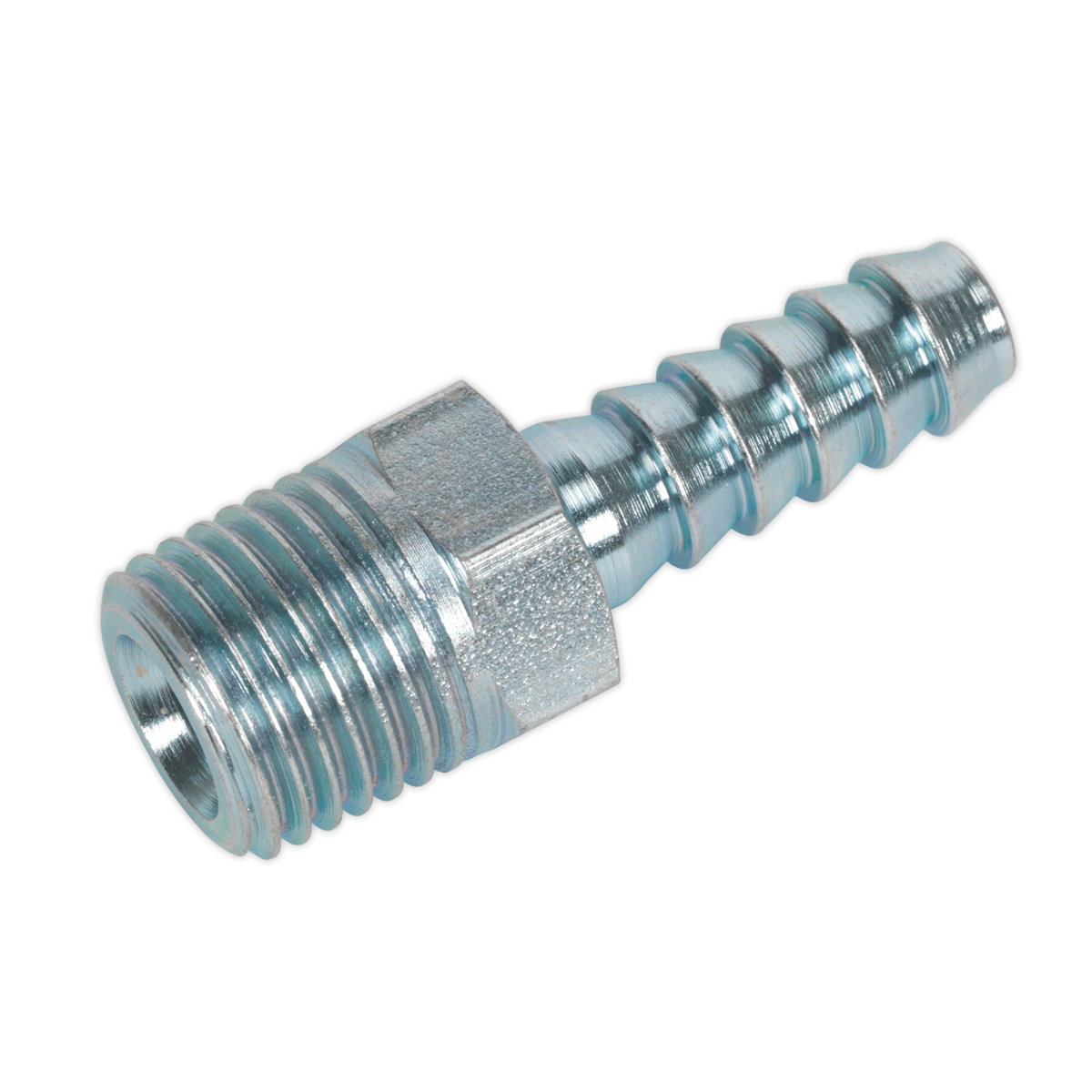 Sealey Screwed Tailpiece Male 1/4"BSPT - 1/4" Hose - Pack of 5 AC08