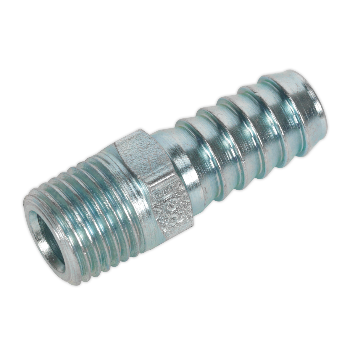 Sealey Screwed Tailpiece Male 1/4"BSPT - 3/8" Hose - Pack of 5 AC09