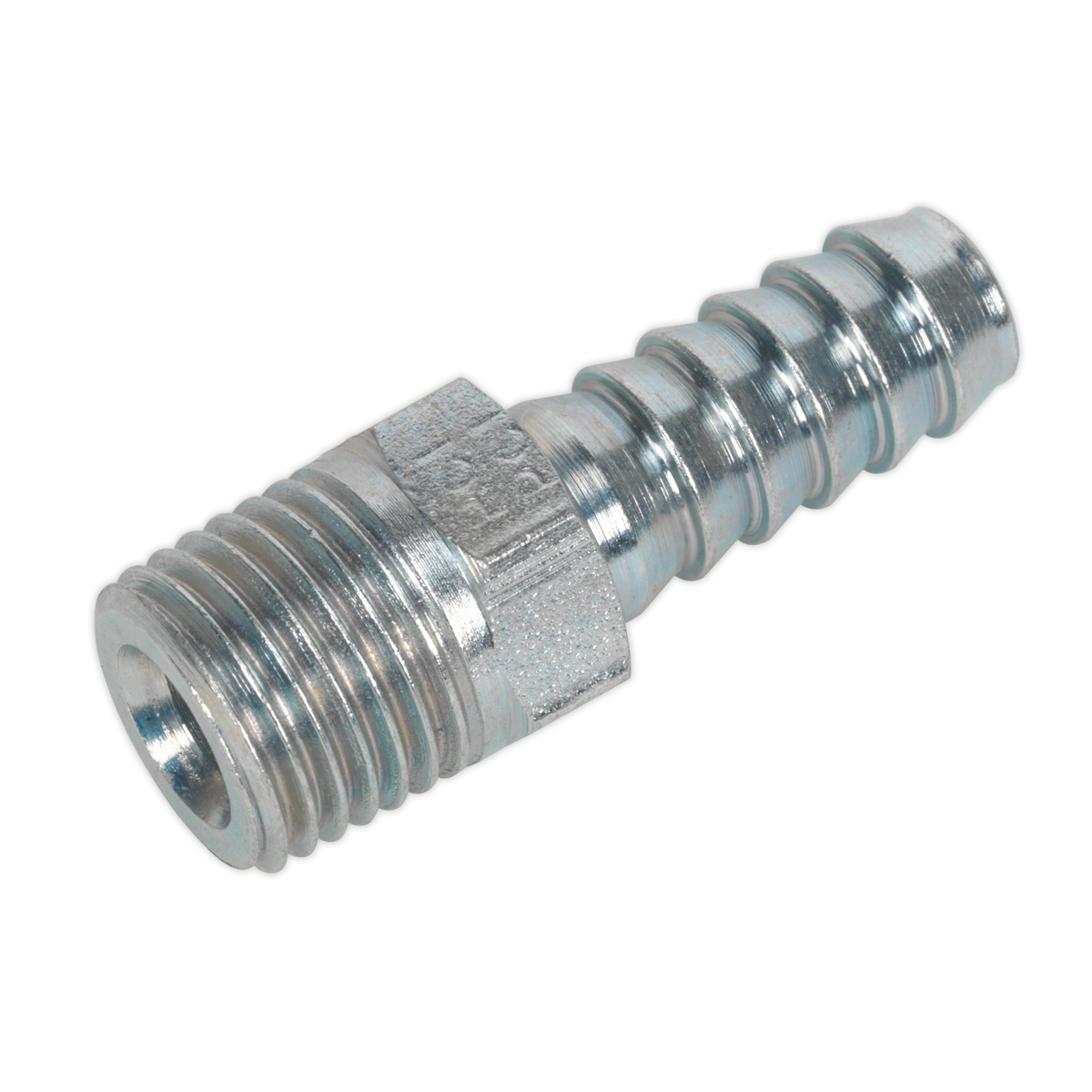 Sealey Screwed Tailpiece Male 1/4"BSPT - 5/16" Hose - Pack of 5 AC39