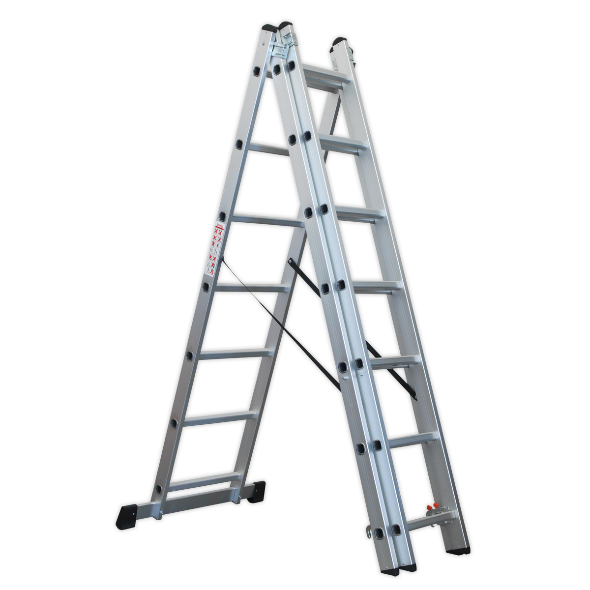 Sealey Aluminium Extension Combination Ladder 3x7 EN 131 ACL307