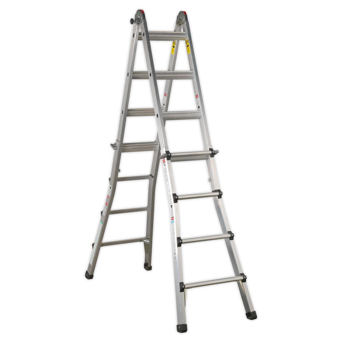 Sealey 4-Way Trade Aluminium Adjustable Height Telescopic Ladder EN 131 AFPL3