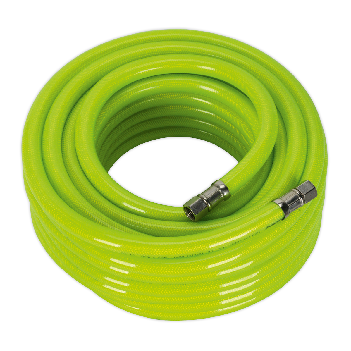 Sealey 15m x Ø10mm High-Visibility Air Hose with 1/4"BSP Unions AHFC1538