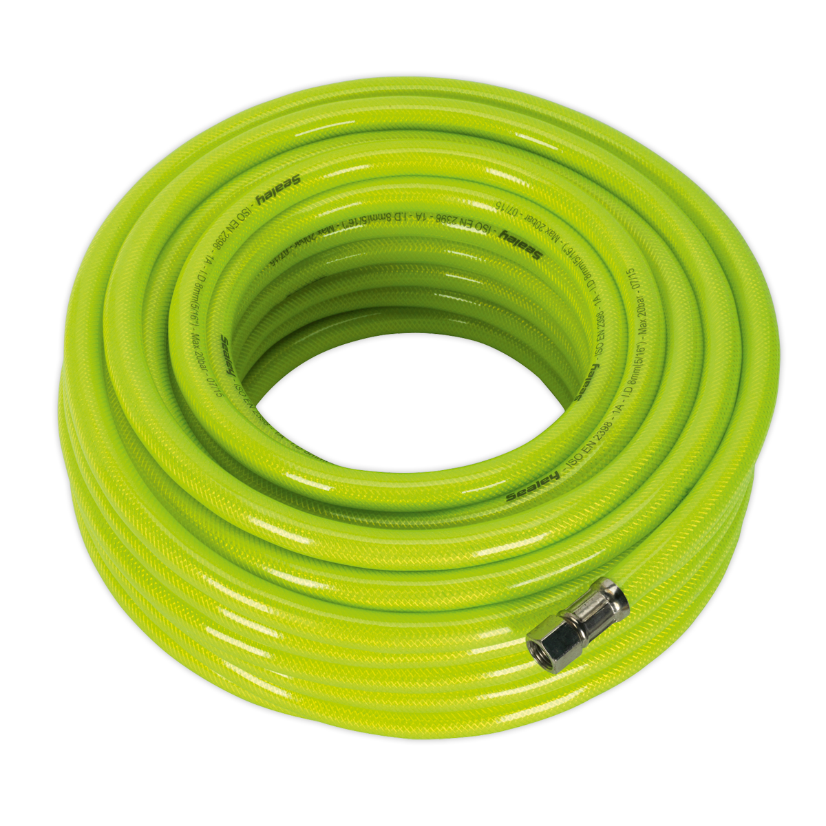 Sealey 20m x Ø8mm High-Visibility Air Hose with 1/4"BSP Unions AHFC20