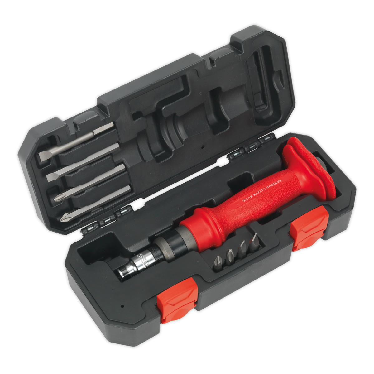 Sealey 10pc Heavy-Duty Impact Driver Set with Protection Grip AK2084
