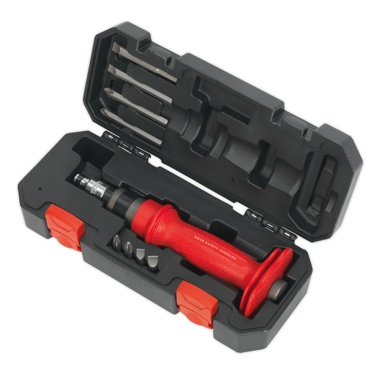 Sealey 10pc Heavy-Duty Impact Driver Set with Protection Grip AK2084