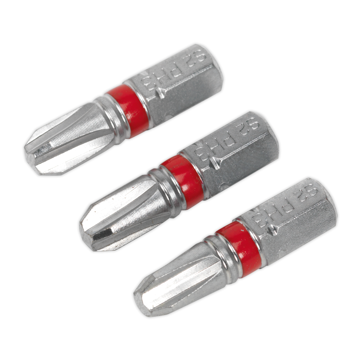 Sealey 25mm Phillips #3 Colour-Coded S2 Power Tool Bit - Pack of 3 AK210503