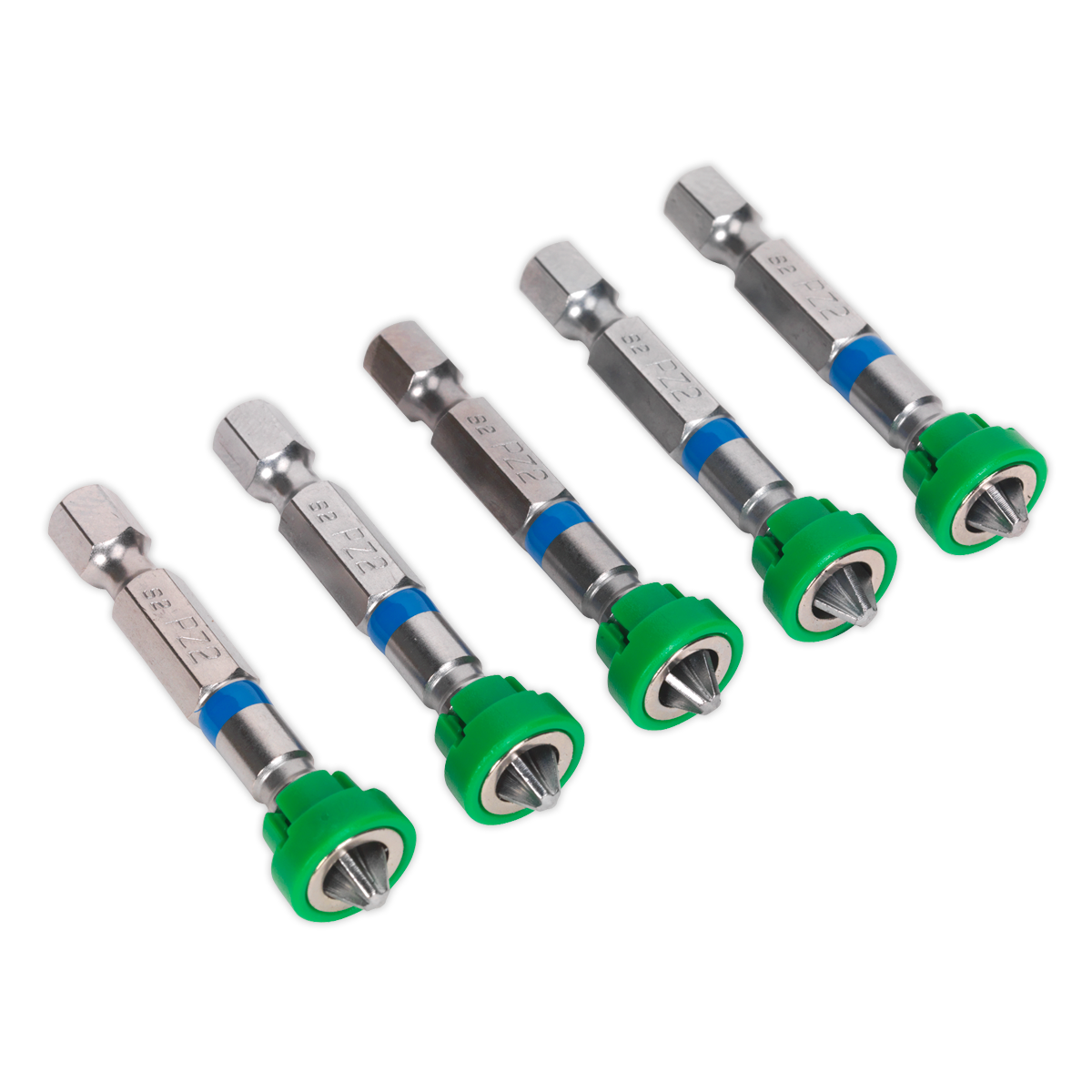 Sealey 50mm Pozi #2 Power Tool Bit with Magnetic Holder - Pack of 5 AK210523