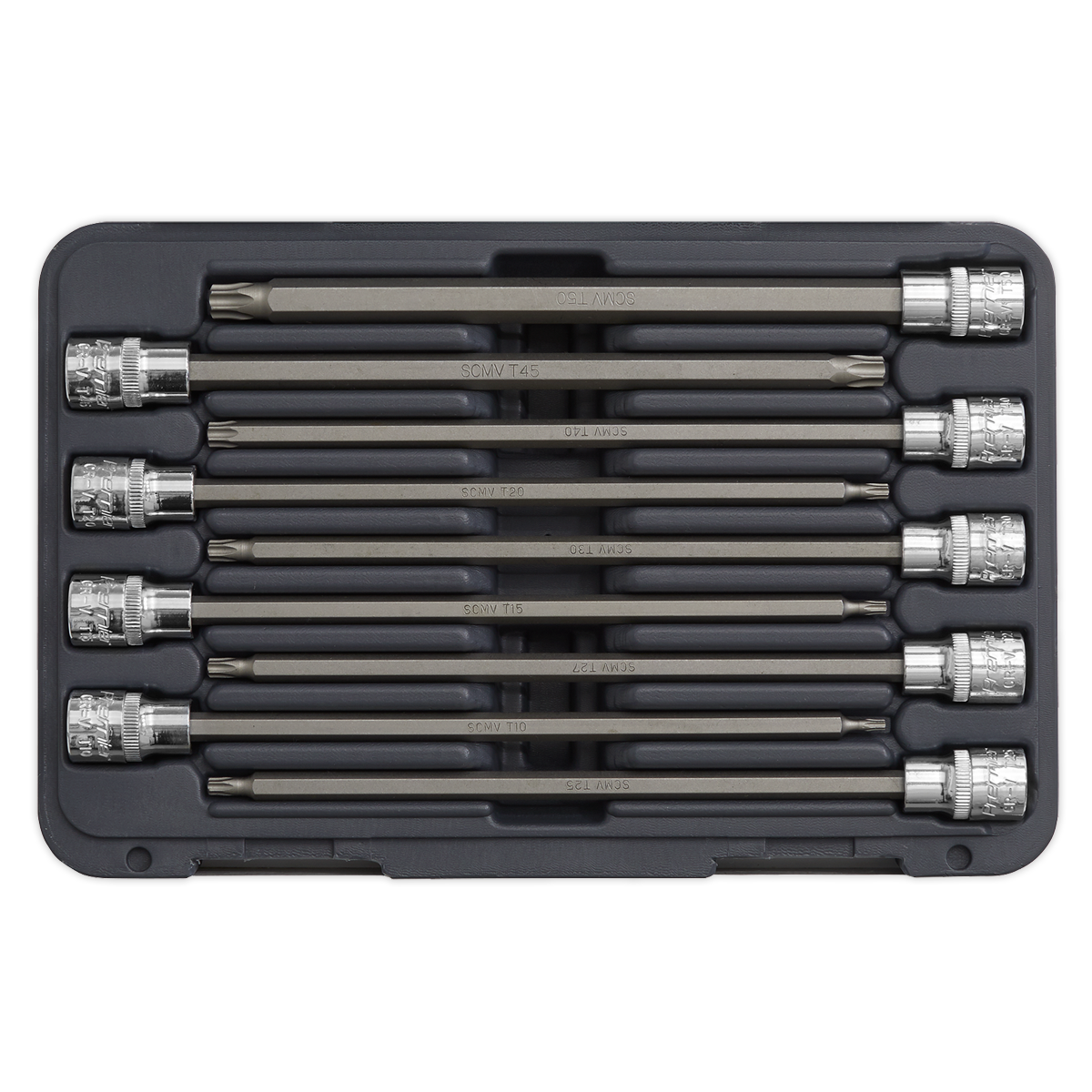 Sealey 9pc 3/8"Sq Drive TRX-Star* Socket Bit Set AK2186