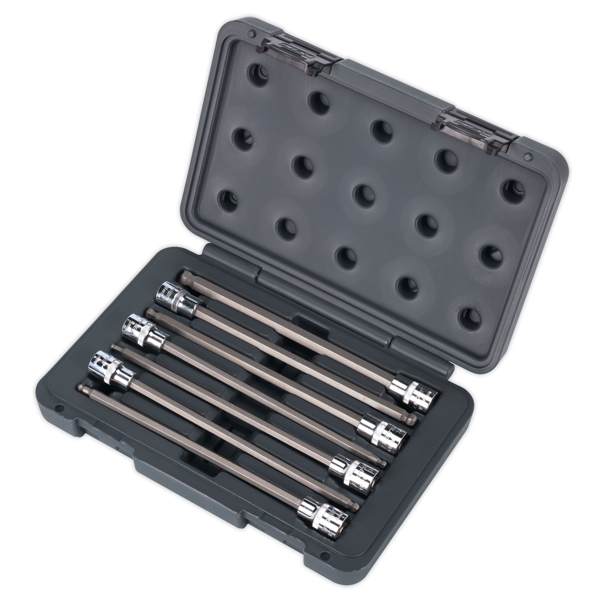 Sealey 7pc 3/8"Sq Drive Ball-End Hex Socket Bit Set AK2188