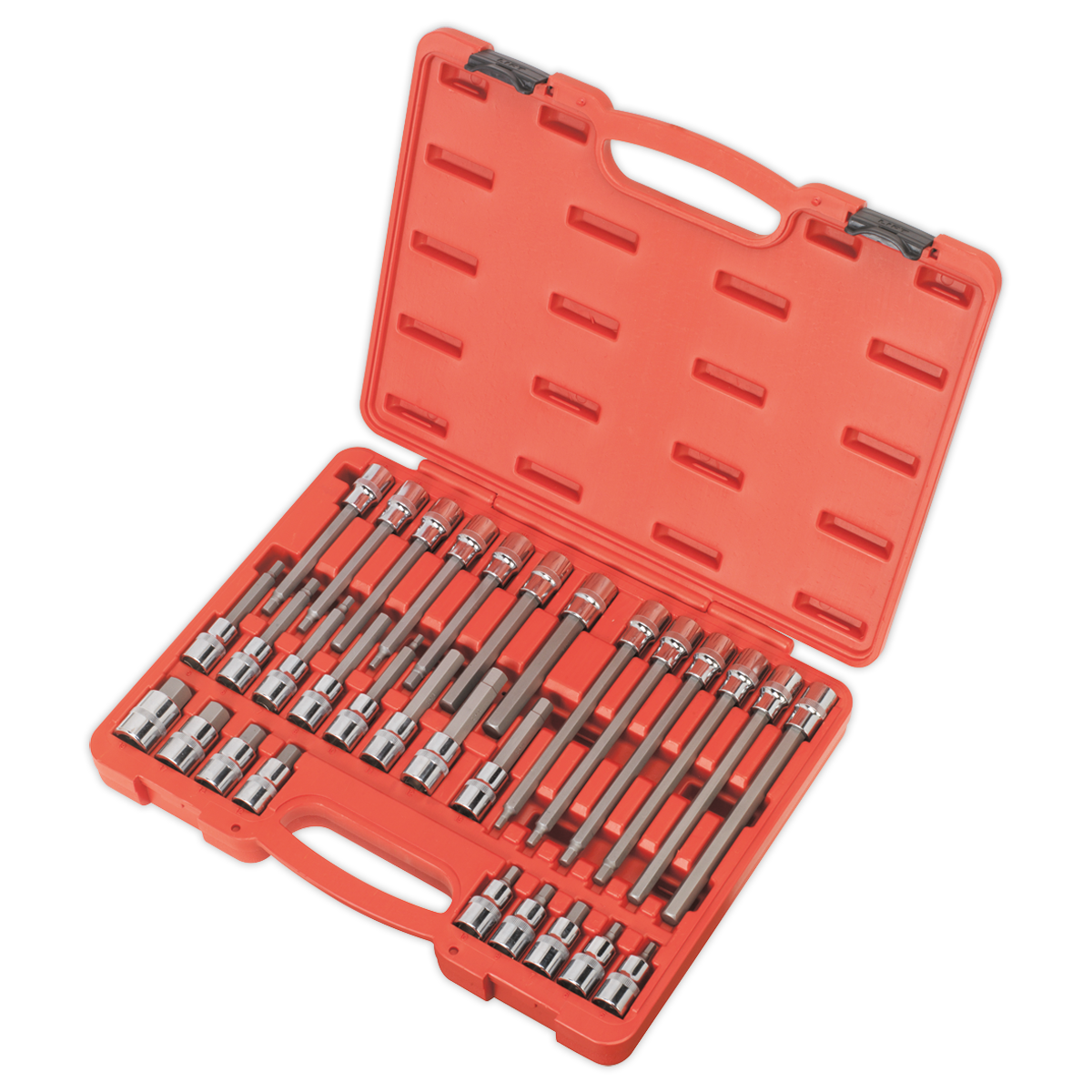 Sealey 30pc 1/2"Sq Drive Hex Socket Bit Set AK2196