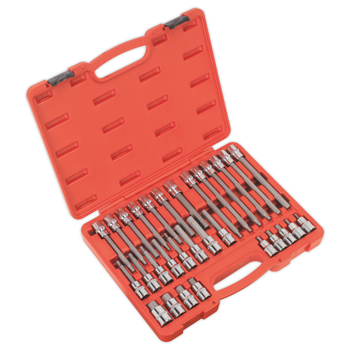 Sealey 30pc 1/2"Sq Drive Hex Socket Bit Set AK2196