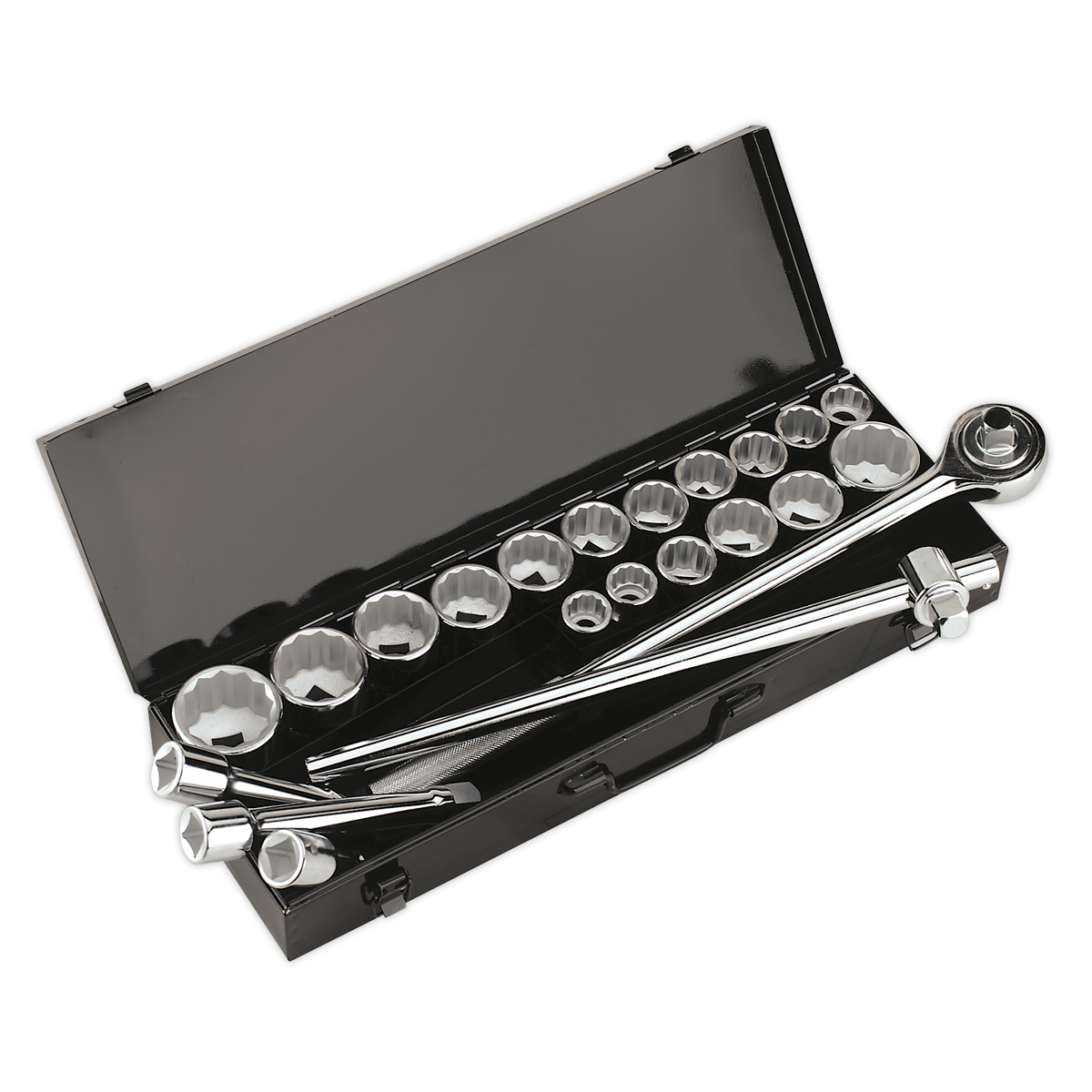 Sealey 22pc 3/4"Sq Drive 12-point WallDrive® Socket Set - Metric/Imperial AK259/CRV