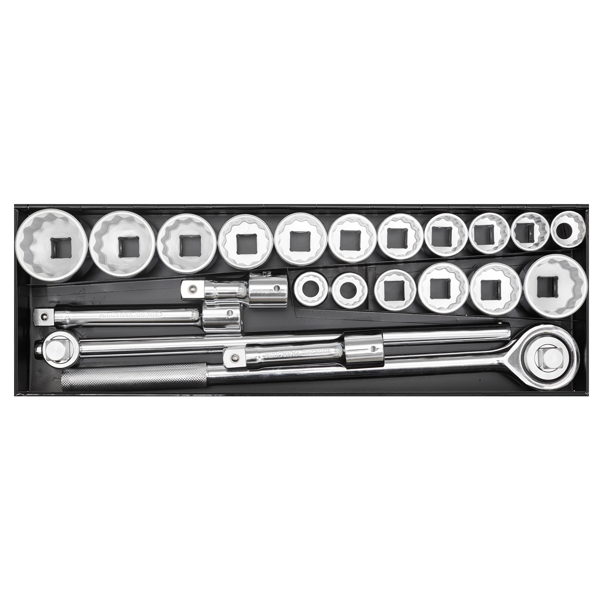 Sealey 22pc 3/4"Sq Drive 12-point WallDrive® Socket Set - Metric/Imperial AK259/CRV