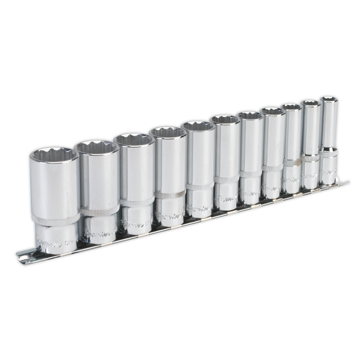 Sealey 11pc 3/8"Sq Drive 12pt Deep WallDrive® Socket Set - Imperial AK2673