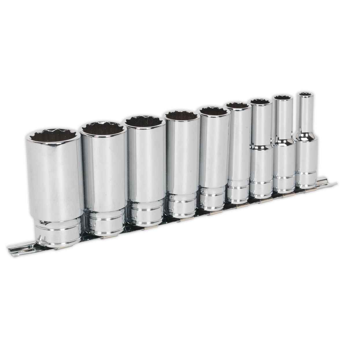 Sealey 9pc 1/2"Sq Drive Deep Socket Set - Whitworth AK2679