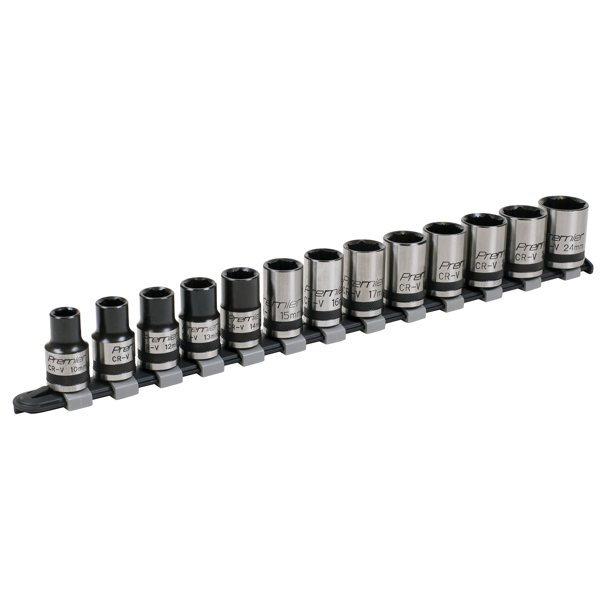 Sealey 13pc 1/2"Sq Drive Lock-On™ Socket Set - Black Series AK2742B