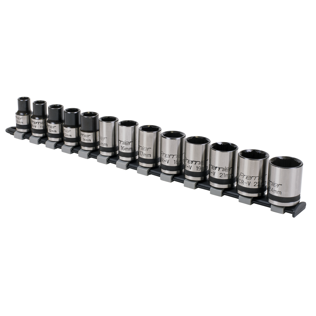 Sealey 13pc 1/2"Sq Drive Lock-On™ Socket Set - Black Series AK2742B