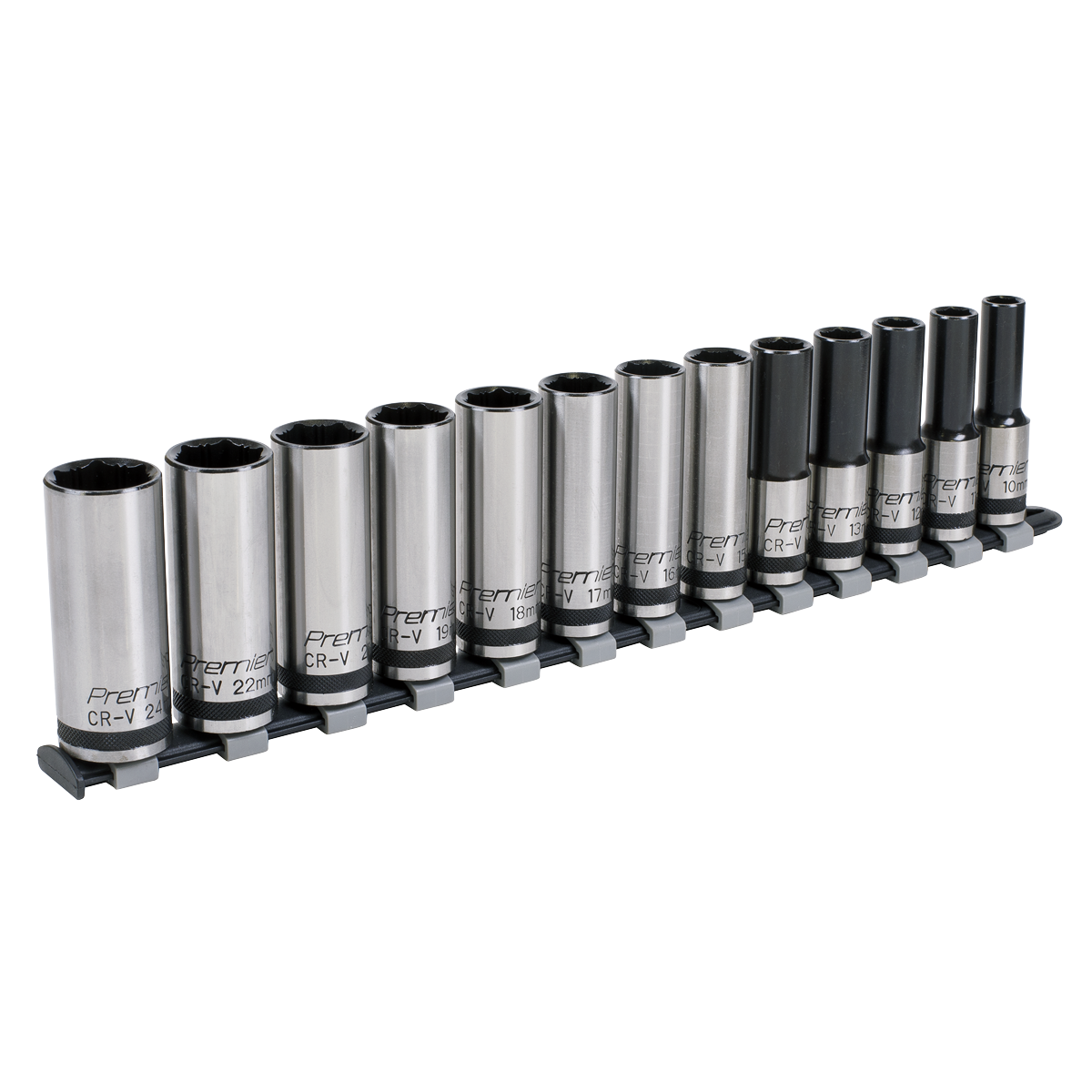 Sealey 13pc 1/2"Sq Drive Deep Lock-On™ Socket Set - Black Series AK2745B
