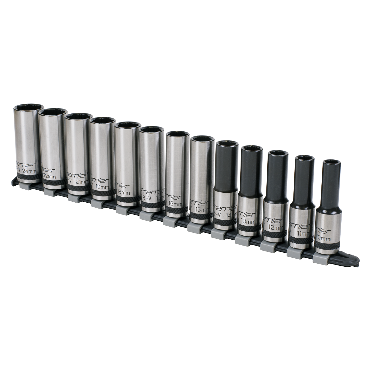Sealey 13pc 1/2"Sq Drive Deep Lock-On™ Socket Set - Black Series AK2745B