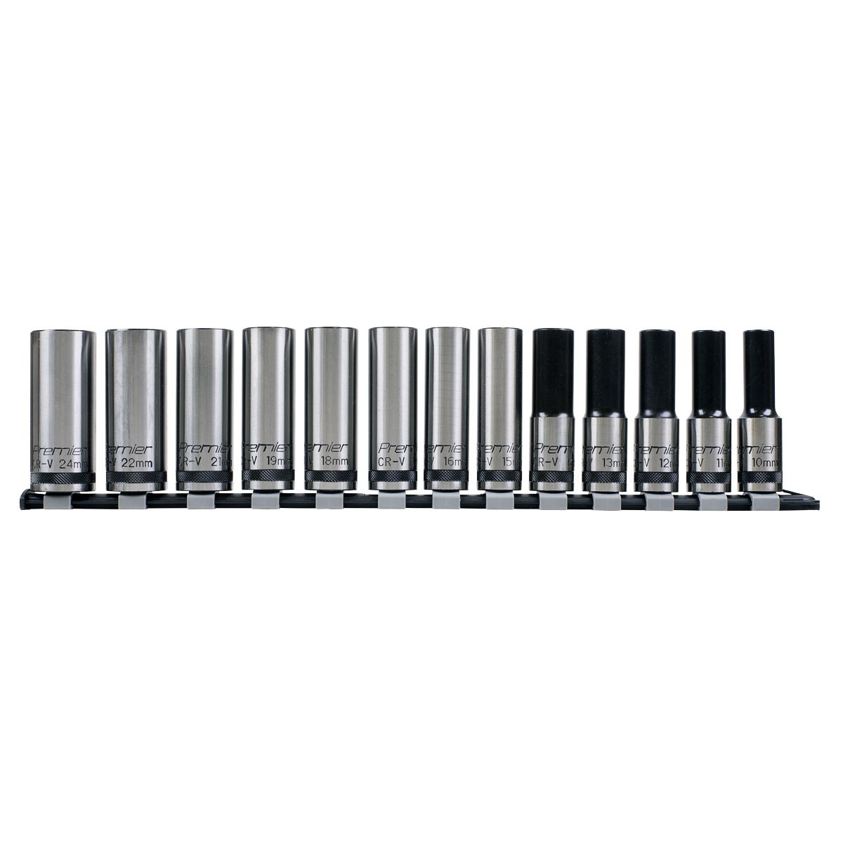 Sealey 13pc 1/2"Sq Drive Deep Lock-On™ Socket Set - Black Series AK2745B