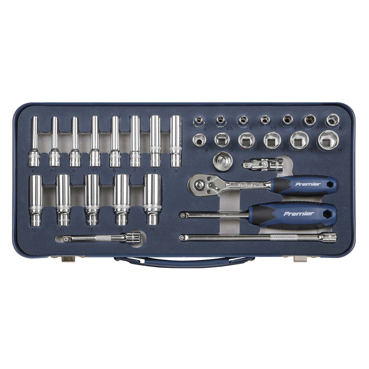 Sealey 32pc 1/4"Sq Drive Lock-On™ Socket Set AK27480