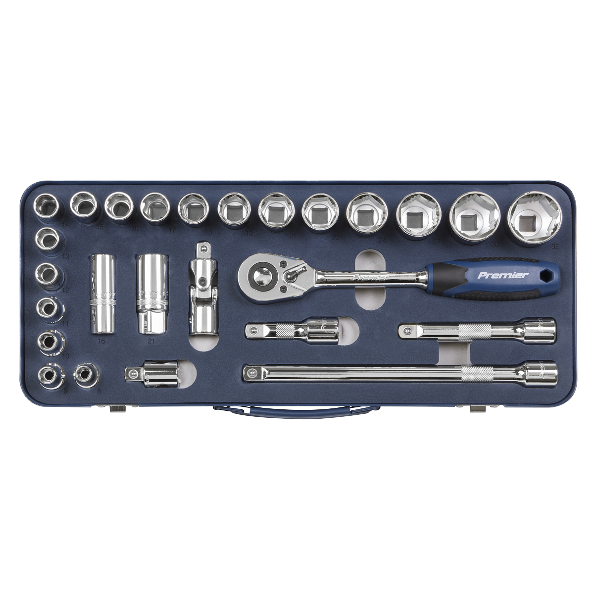 Sealey 26pc 1/2"Sq Drive Lock-On™ Socket Set AK27482