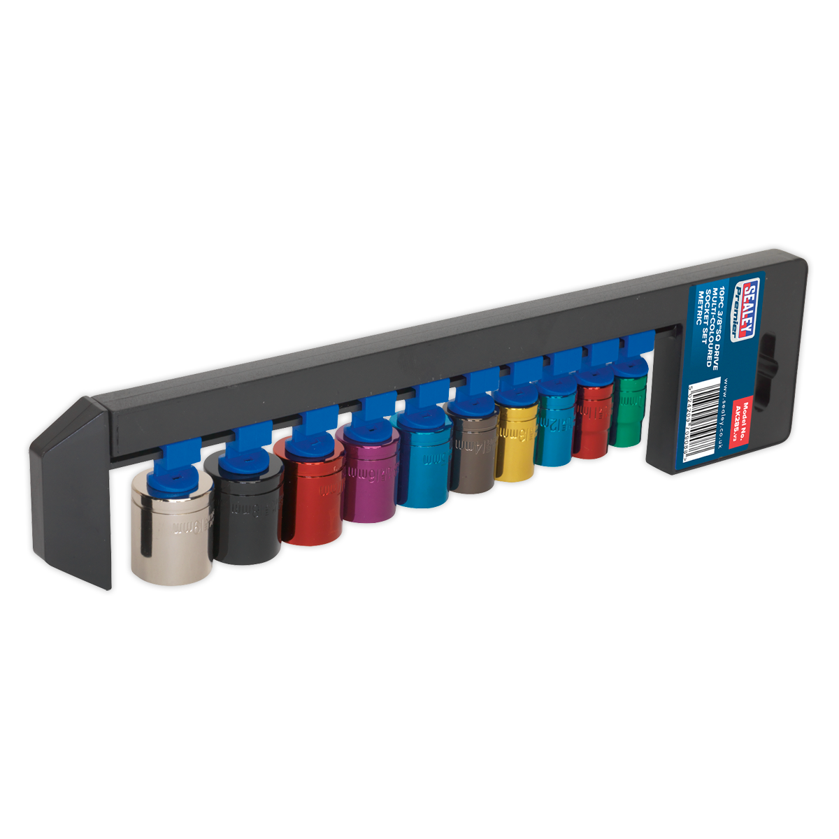 Sealey 10pc 3/8"Sq Drive Multi-Coloured Socket Set AK285