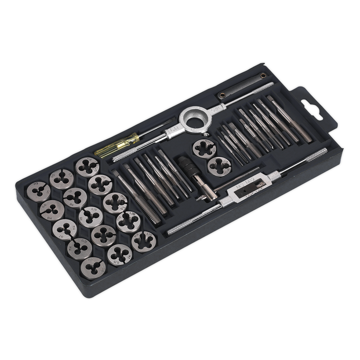Sealey 40pc Tap & Die Set Split Dies - Metric AK301