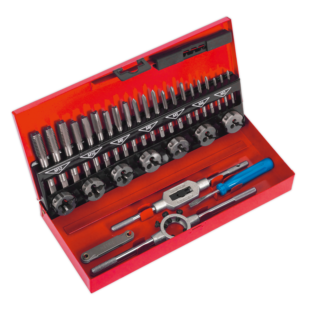 Sealey 32pc Tap & Die Set Split Dies - Metric AK3015