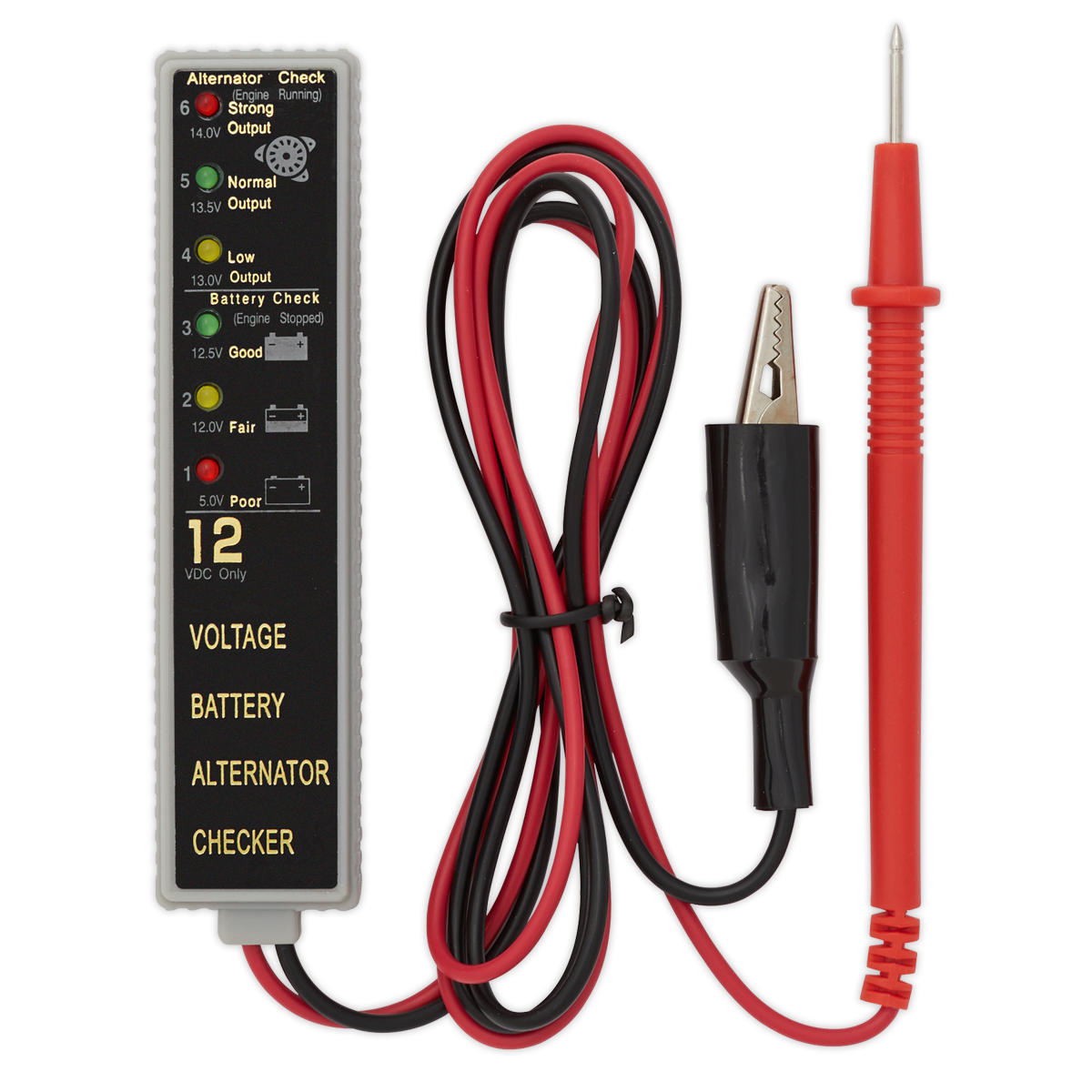 Sealey 12V LED Battery/Alternator Tester AK400