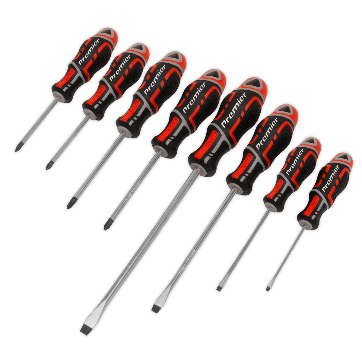 Sealey 8pc GripMAX® Screwdriver Set - Red AK4322