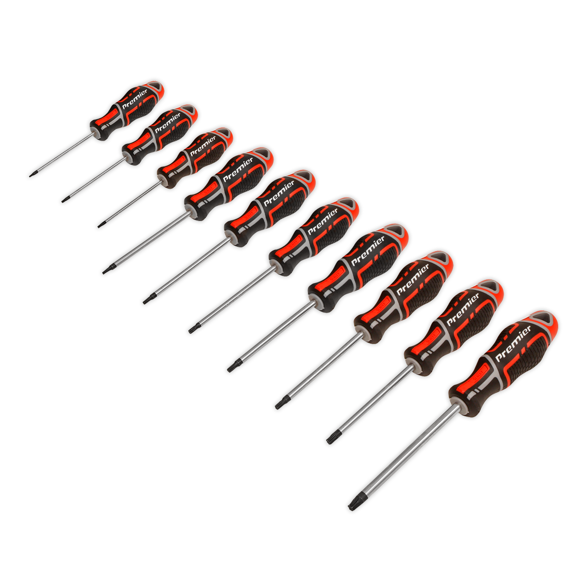 Sealey 10pc GripMAX® TRX-Star* Screwdriver Set - Red AK4324