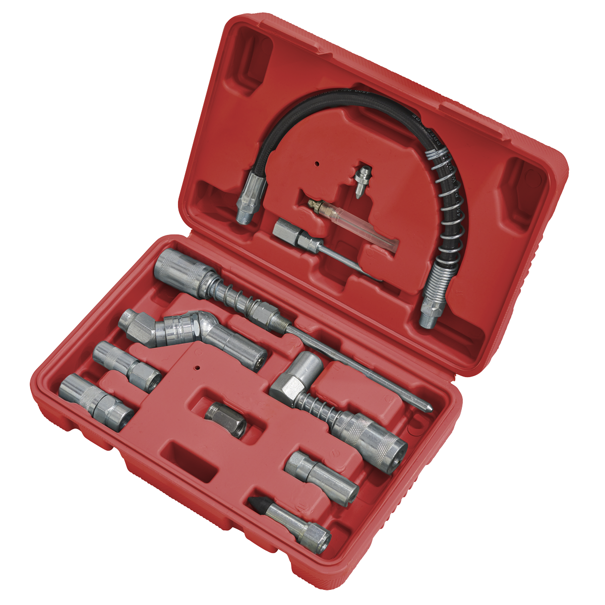 Sealey 12pc Grease Gun Adaptor Kit AK4482