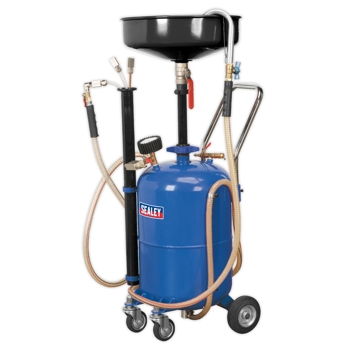 Sealey 35L Air Discharge Mobile Oil Drainer with Probes AK456DX