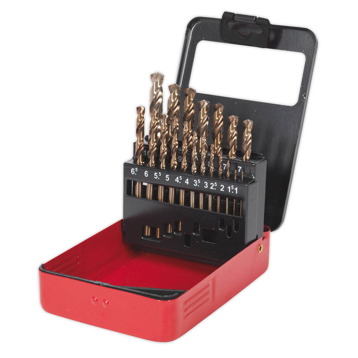 Sealey 19pc HSS Cobalt Fully Ground Drill Bit Set AK4701