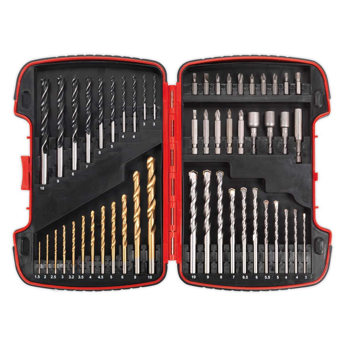 Sealey 52pc Drill & Bit Accessory Set AK4752