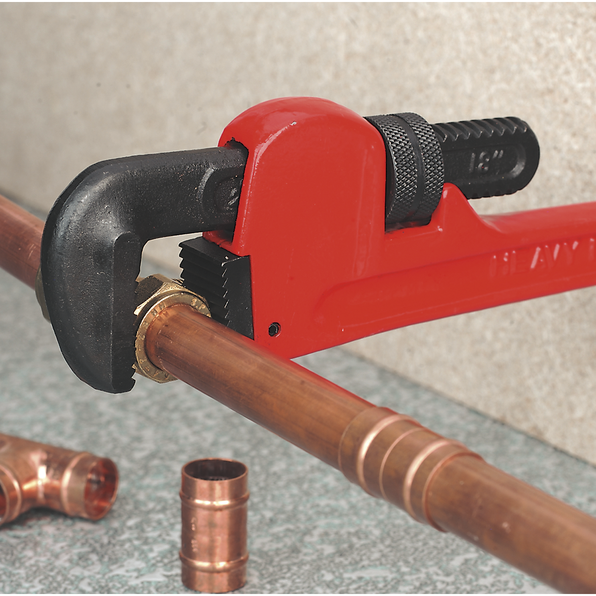 Sealey 450mm Cast Steel Pipe Wrench - European Pattern AK5105