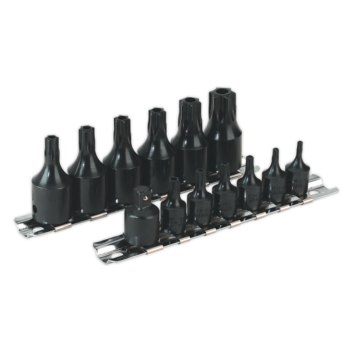 Sealey 13pc 1/4" & 3/8"Sq Drive TRX-Star* Security Socket Bit Set AK5585