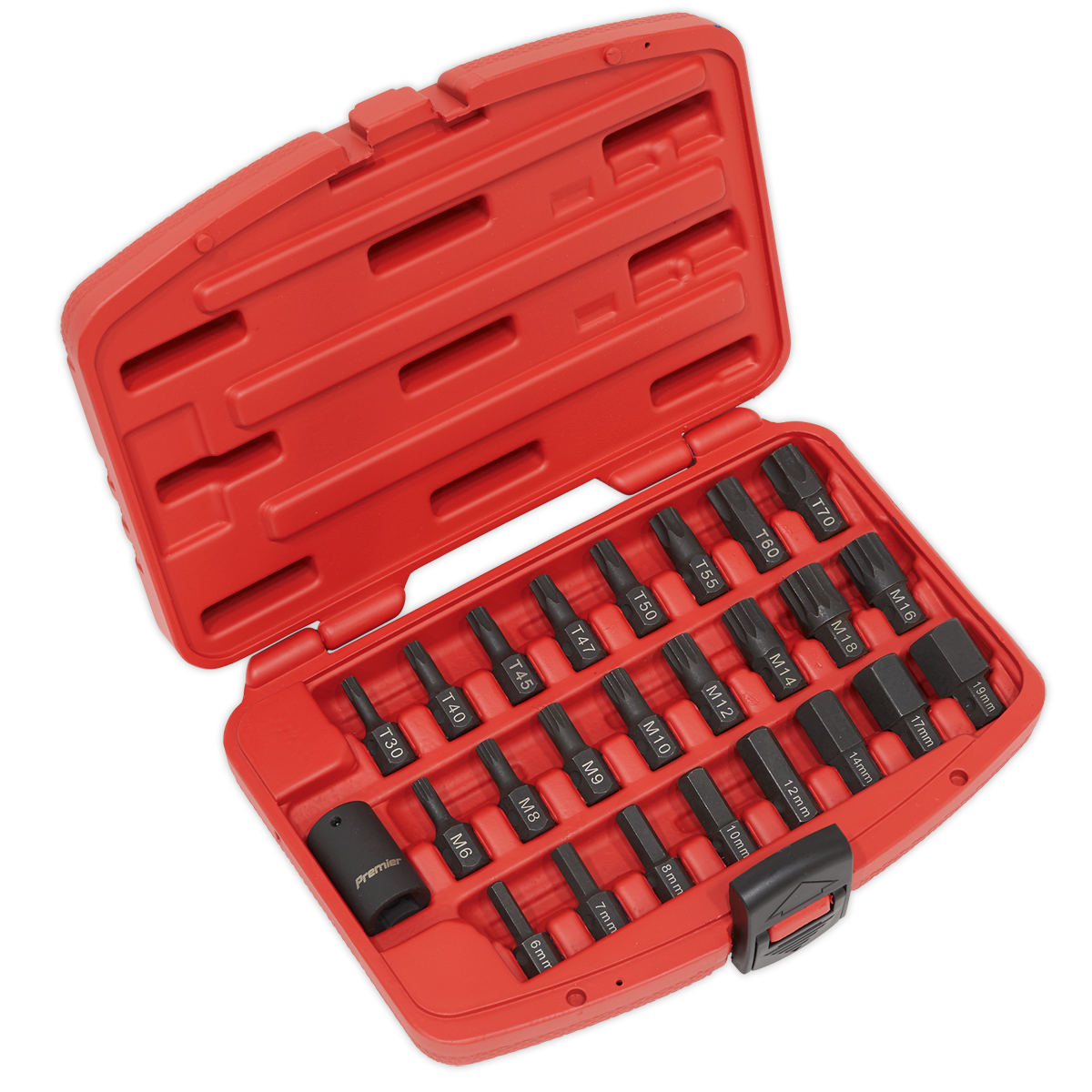 Sealey 25pc 1/2"Sq Drive Impact TRX-Star*/Hex/Spline Bit Set AK5612